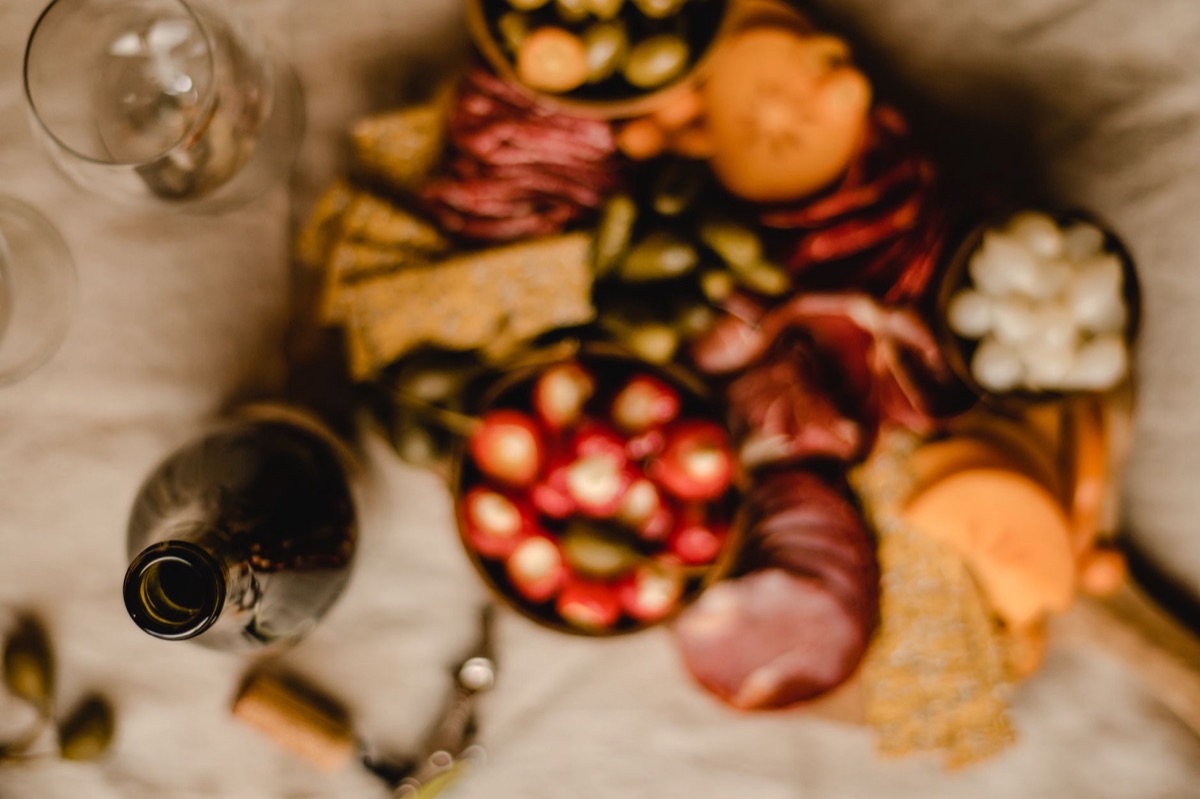 A delicious spread of traditional Spanish tapas and a refreshing drink