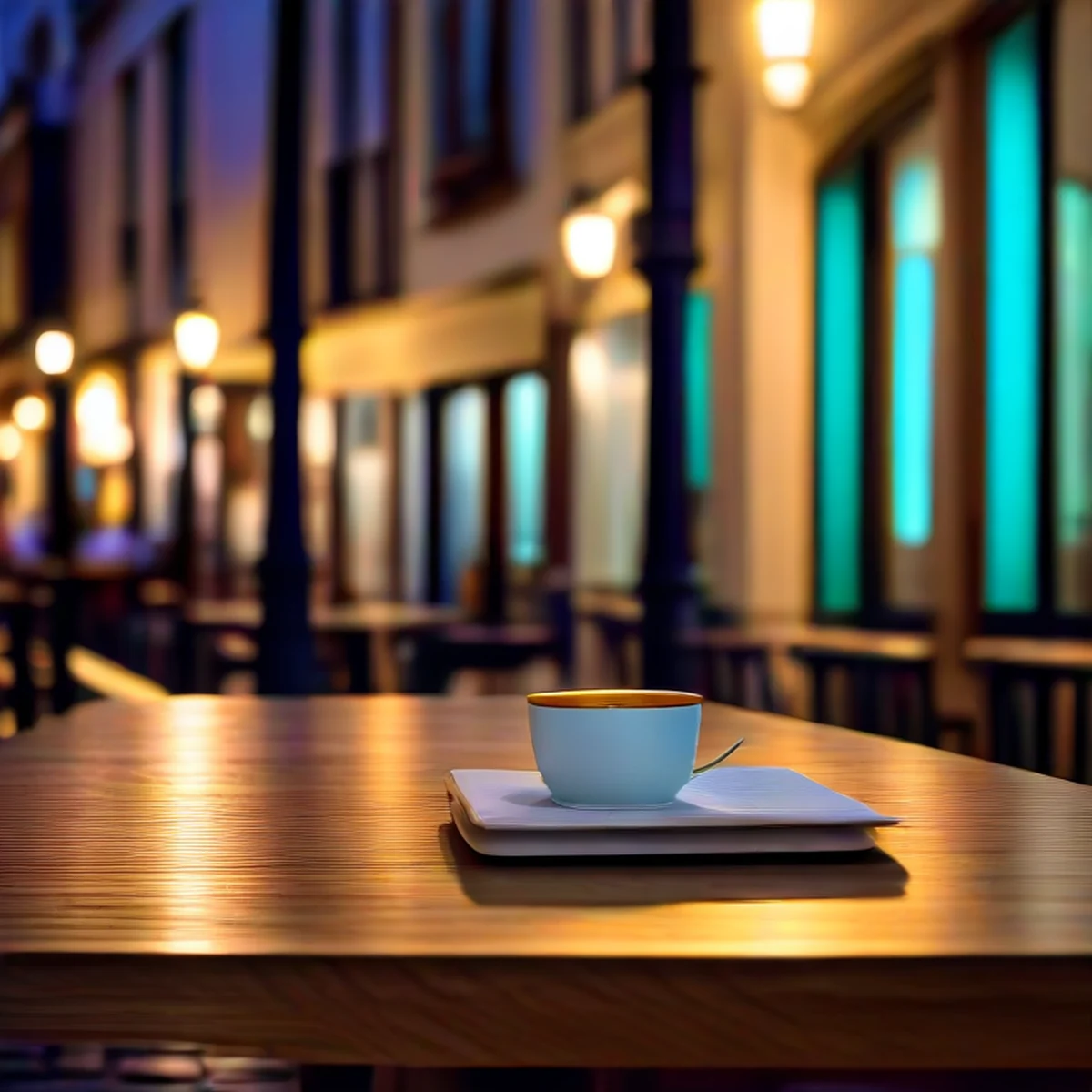 Ambiance de café à Madrid avec une application d'apprentissage